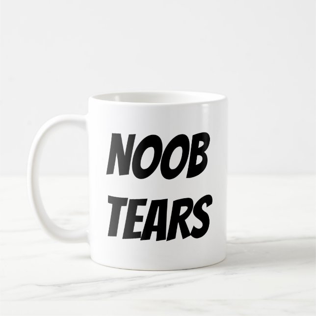 Gamer Gift - Noob Tears Coffee Mug (Left)