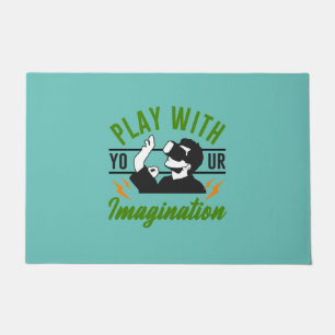 Gamer Gift Play With Your Imagination Doormat