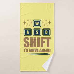 Gamer Gift Shift To Move Ahead Bath Towel