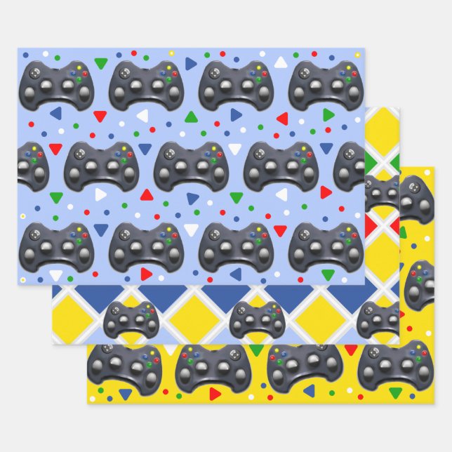 Gamer Gift Wrapping Paper Sheets (Set)