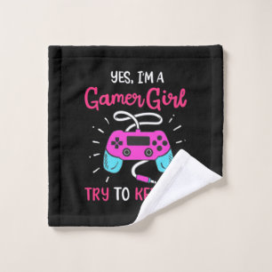 Gamer Gift Yes I Am A Gamer Girl Wash Cloth