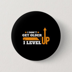 Gamer Gifts Funny Video Game Cool Older Level Up G 6 Cm Round Badge