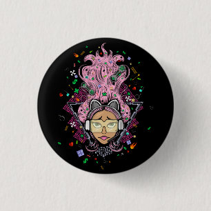 Gamer Girl 3 Cm Round Badge