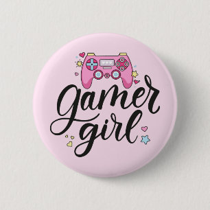 Gamer Girl 6 Cm Round Badge