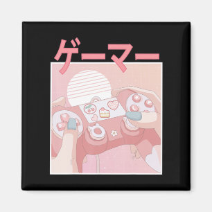 Gamer Girl Anime Kawaii Gaming Cute Video Game Wom Magnet