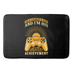 Gamer girl bath mat