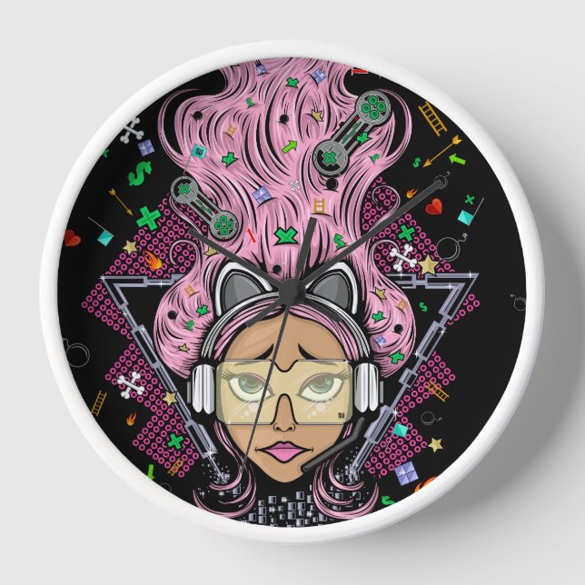 Gamer Girl Clock (Front)