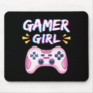 Gamer Girl Cute Pink Controller Video Game Girl Ga Mouse Pad