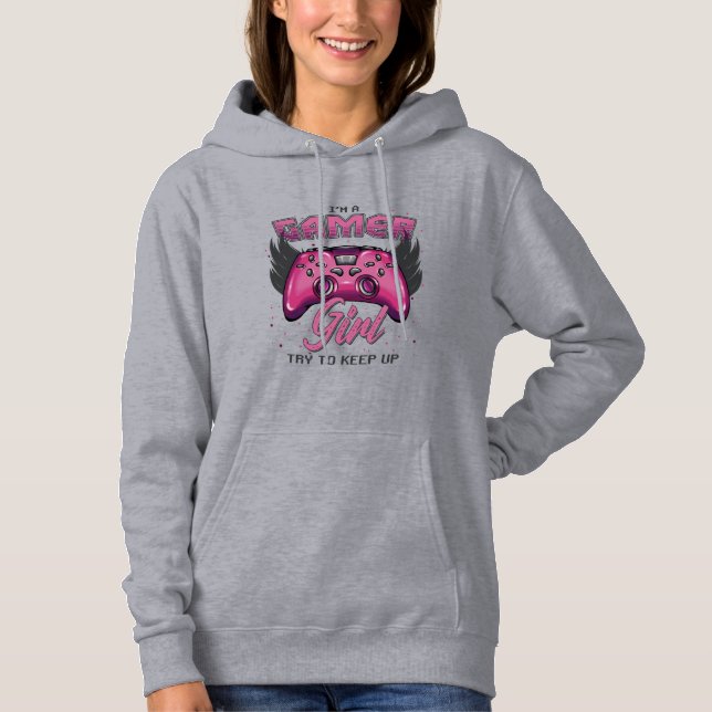 Gamer Girl design Hoodie (Front)
