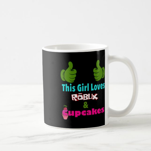 Gamer Girl Design Saying This Girl Loves Robux And Coffee Mug (Right)