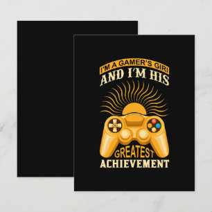 Gamer girl enclosure card