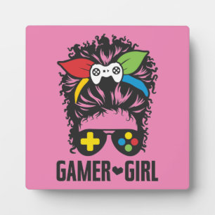 Gamer Girl - Funny Video Gamer, Gaming Humour Joke Plaque