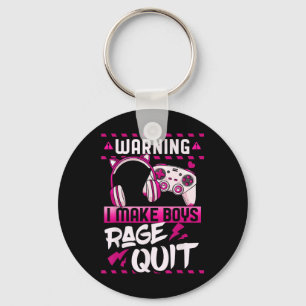 Gamer Girl Gaming Video Games Streaming Streamer  Key Ring