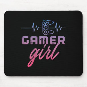 Gamer Girl Heartbeat Gaming Women Girls Kids Teens Mouse Pad