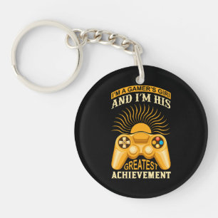 Gamer girl key ring