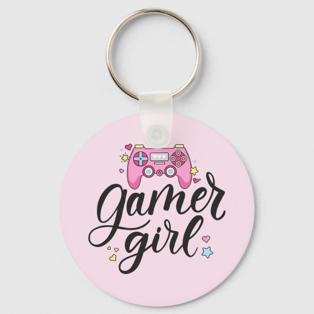 Gamer Girl Key Ring (Front)