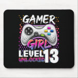 Gamer Girl Level 13 Unlocked Video Game 13th Birth Mouse Pad<br><div class="desc">Gamer Girl Level 13 Unlocked Video Game 13th Birthday Gift 1</div>
