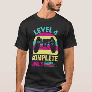 Gamer Girl Level 4 Complete Funny 4Th Wedding Anni T-Shirt