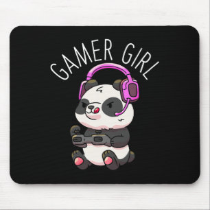 Gamer Girl Panda Gaming Pandas Video Game Women Gi Mouse Pad