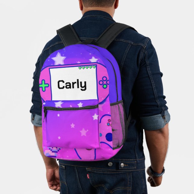 Gamer Girl Personalised Backpack (Insitu (Model))