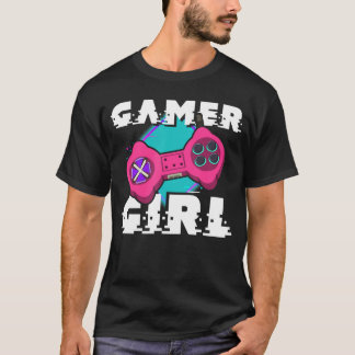 Gamer Girl Playing Video Games Controller Women Ga T-Shirt
