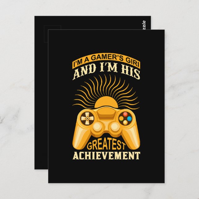 Gamer girl postcard (Front/Back)