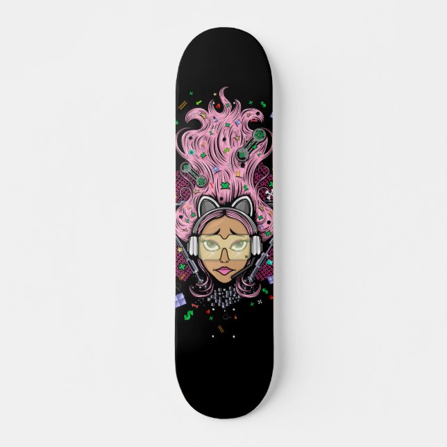 Gamer Girl Skateboard (Front)