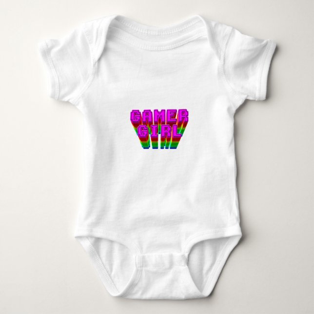 Gamer Girl Text Baby Bodysuit (Front)