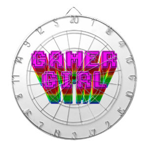 Gamer Girl Text Dartboard