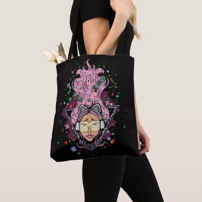 Gamer Girl Tote Bag (Close Up)