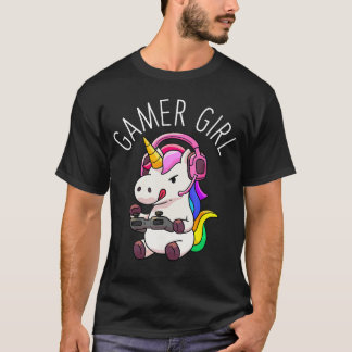 Gamer Girl Unicorn Gaming Cute Video Game Gift Wom T-Shirt