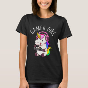 Gamer Girl Unicorn Gaming Cute Video Game Gift Wom T-Shirt