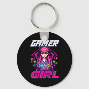 Gamer Girl Video Game Women Gaming Lover Cute Gift Key Ring