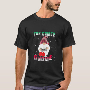 Gamer Gnome Buffalo Plaid Christmas Tree Light Tan T-Shirt