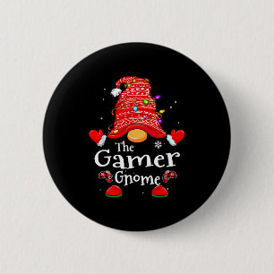 Gamer Gnome - Xmas Video Gamers Christmas Gnomes 6 Cm Round Badge