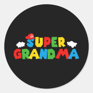 Gamer Grandma Fun Women Day For Mothers Day Classic Round Sticker