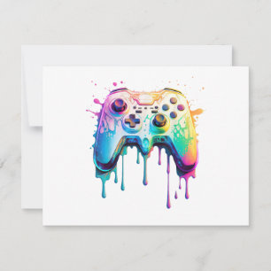 Gamer Graphic Video Game - Colourful Video Game Lo Holiday Card