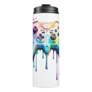 Gamer Graphic Video Game - Colourful Video Game Lo Thermal Tumbler