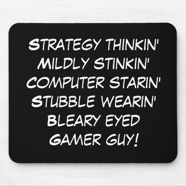 gamer guy rhyme! mouse pad (Front)