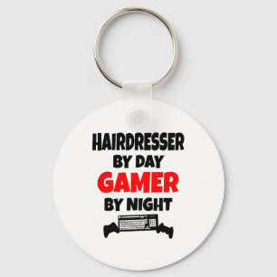 Gamer Hairdresser Key Ring