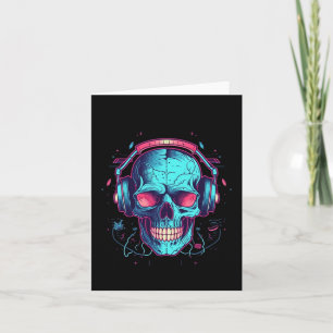 Gamer Halloween Costume Skull Gaming Video-game Card