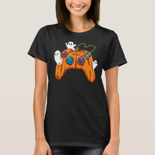 Gamer Halloween Jackolantern Scary Gaming Boys Kid T-Shirt