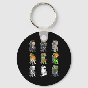 Gamer Halloween Skeleton Vampire Gaming Mummy Boys Key Ring