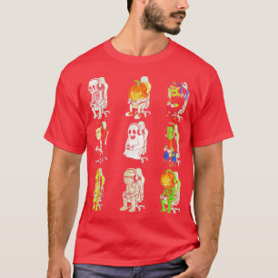 Gamer Halloween Skeleton Vampire Gaming Mummy Boys T-Shirt