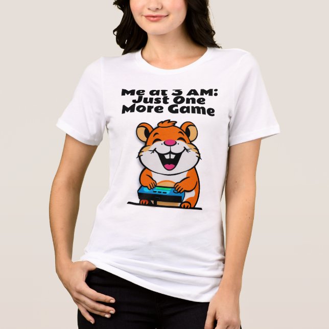 Gamer Hamster Tri-Blend Shirt (Front)