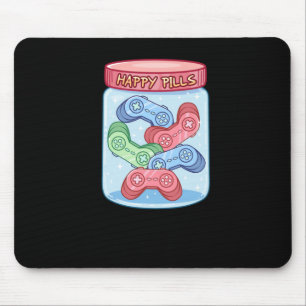 Gamer Happy Pills Sticker Mouse Pad