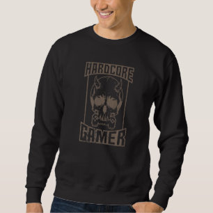 Gamer Head with Horns and Controller Sweatshirt