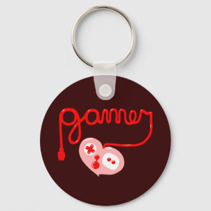 Gamer Heart Key Ring