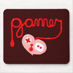 Gamer Heart Mouse Pad