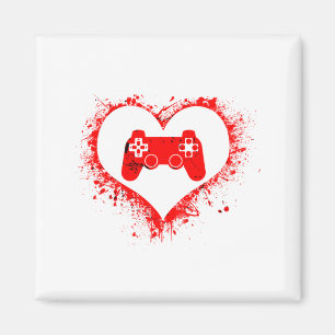 Gamer Heart Valentines Day Video Games Boys Kids T Magnet